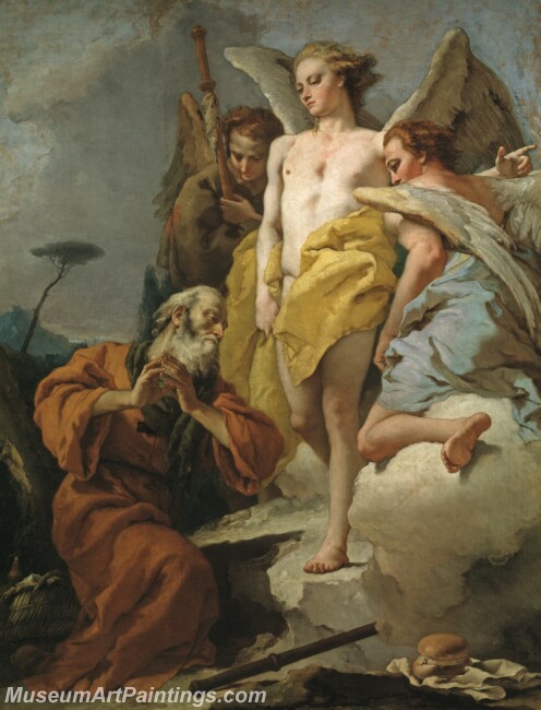 Tiepolo Giambattista Abraham y los tres angeles Painting