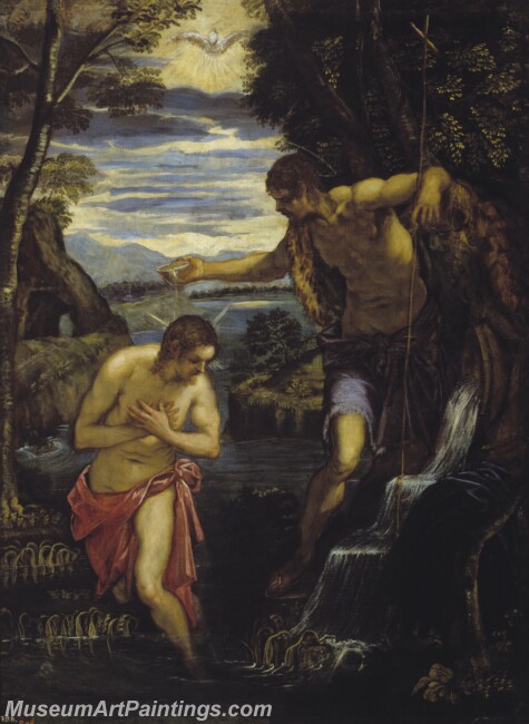 Tintoretto Domenico Bautismo de Cristo Painting