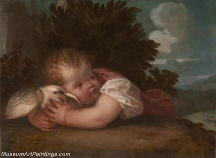 Titian or Titian workshop A Boy with a Bird Painting