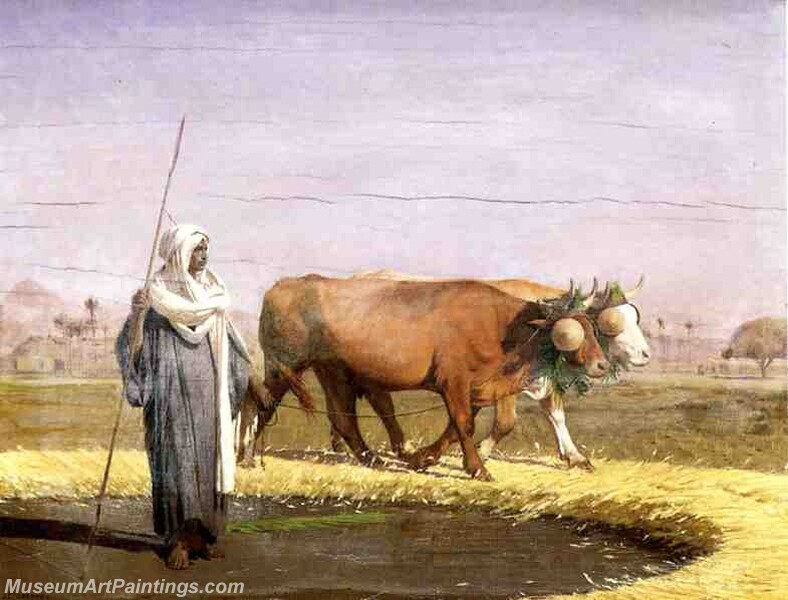 Treading Wheat in Egypt Painting