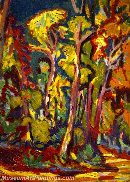 Trees in Autumn Painting