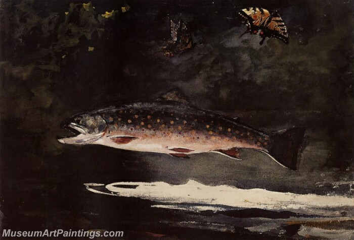 Trout Breaking Painting