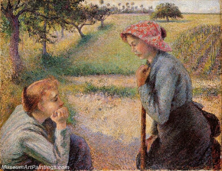 Two Peasant Woman Chatting Painting