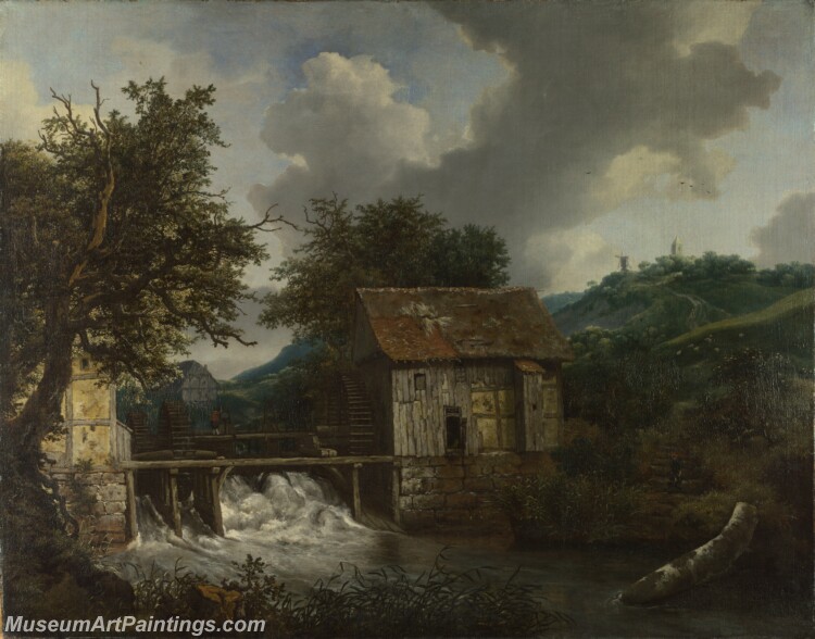 Two Watermills and an Open Sluice at Singraven Painting