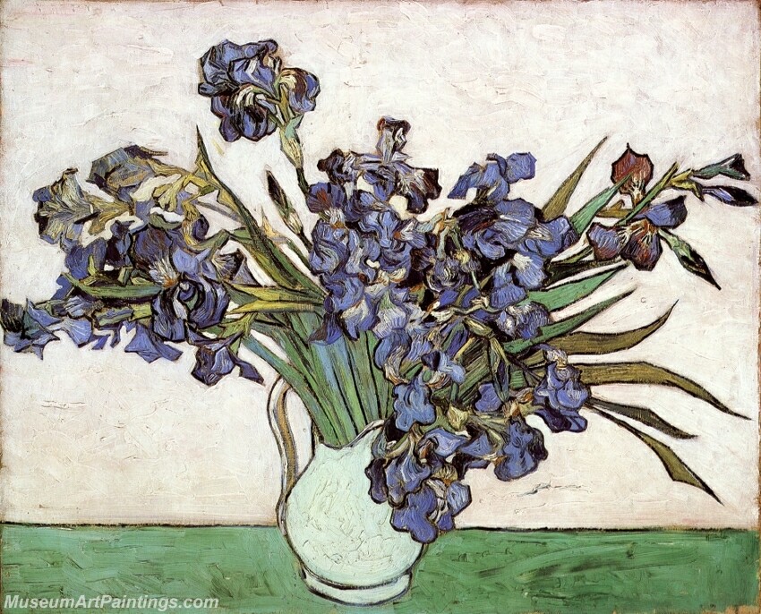 Vase With Irises Painting