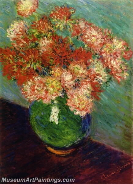 Vase of Chrysanthemums Painting