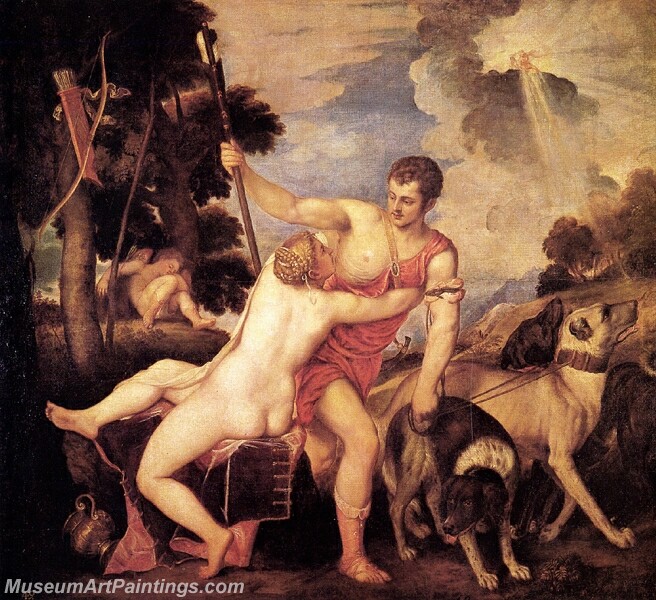 Venus and Adonis Painting