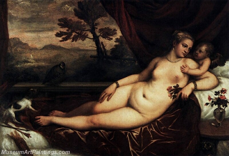 Venus and Cupid Painting