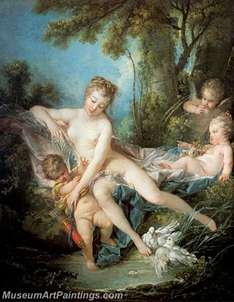 Venus comforts Amor Painting