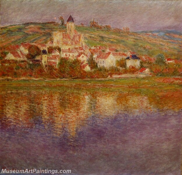 Vetheuil Pink Effect Painting