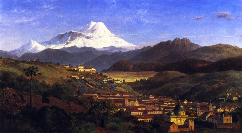 View of Riobamba Ecuador Looking North Towards Mount Chimborazo