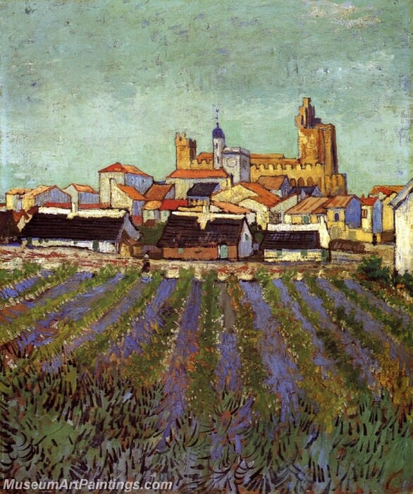 View of Saintes Maries Painting