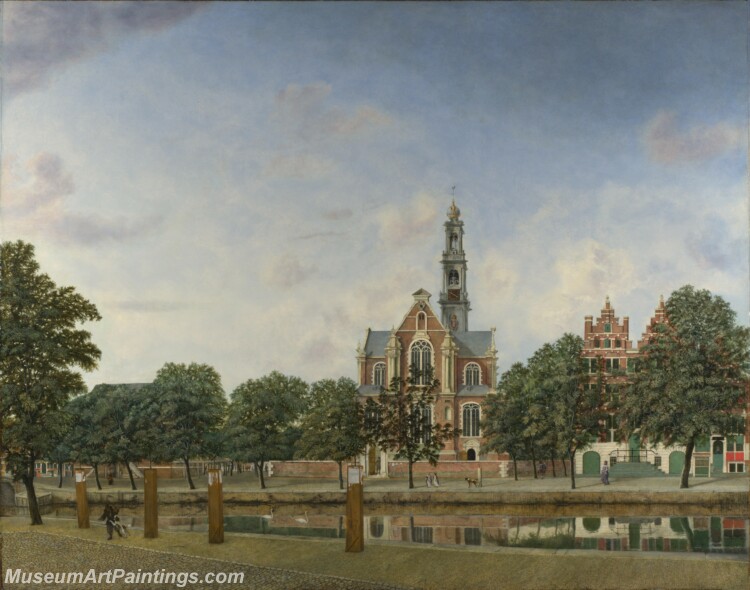 View of Westerkerk Amsterdam Painting