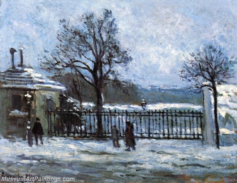 View of Winter on the Garden Painting