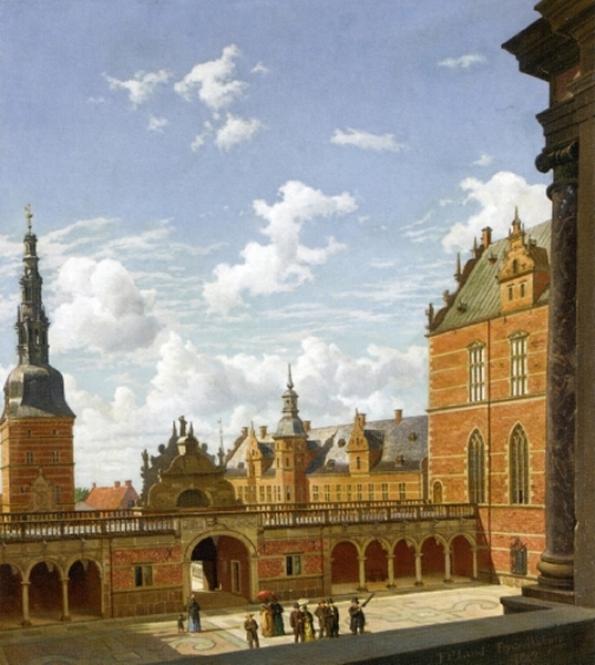 View of a Castle Fredericksborg by Frederik Christian Lund