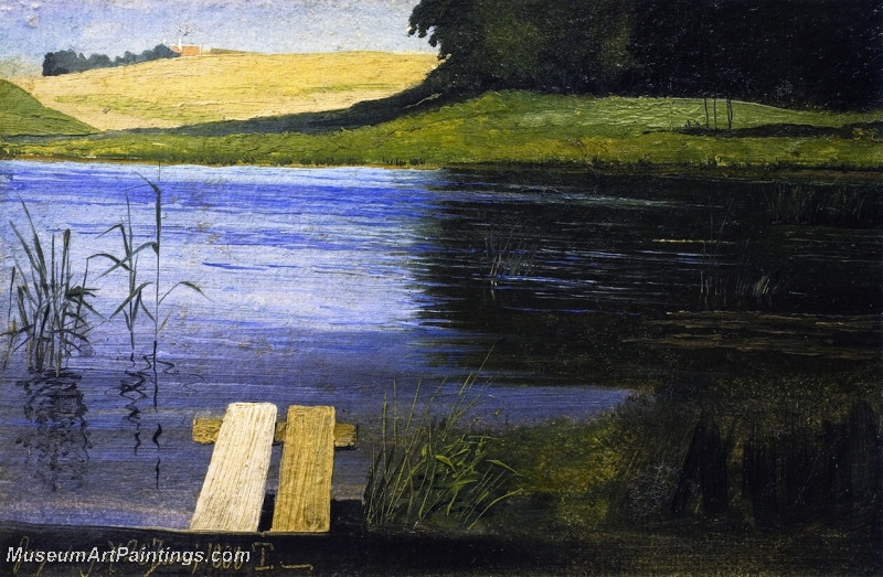 View of a Pond by Johan Thomas Lundbye
