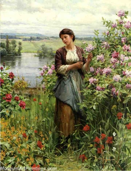 Village Paintings Julia among the Roses