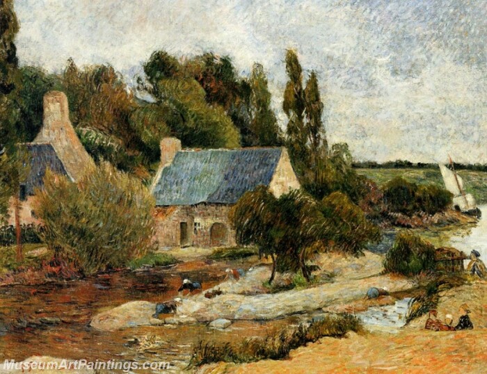 Washerwoman at Simonou Mill Pont Aven Painting