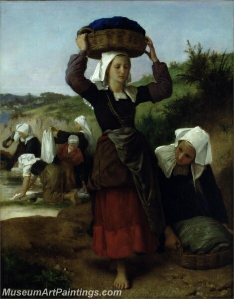 Washerwomen of Fouesnant Painting