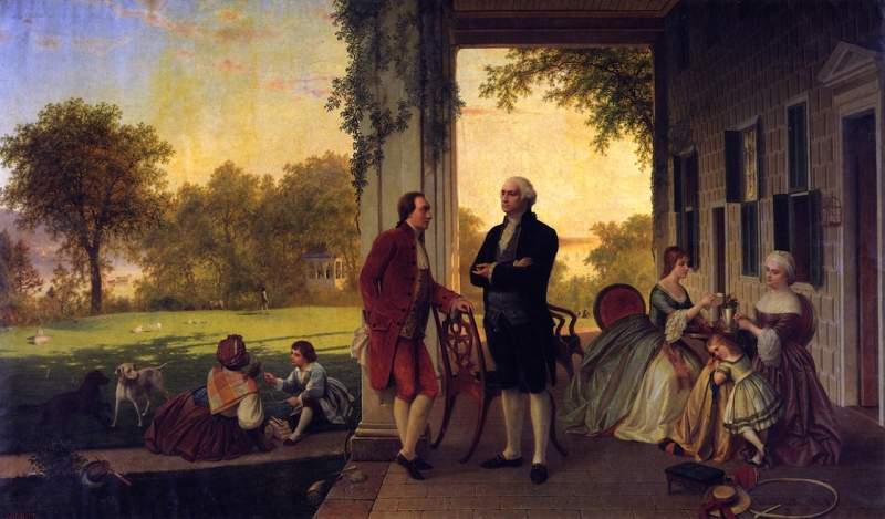 Washington and Lafayette at Mount Vernon 1784