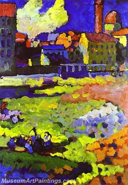 Wassily Kandinsky Munich Schwabing with the Church of St Ursula Painting