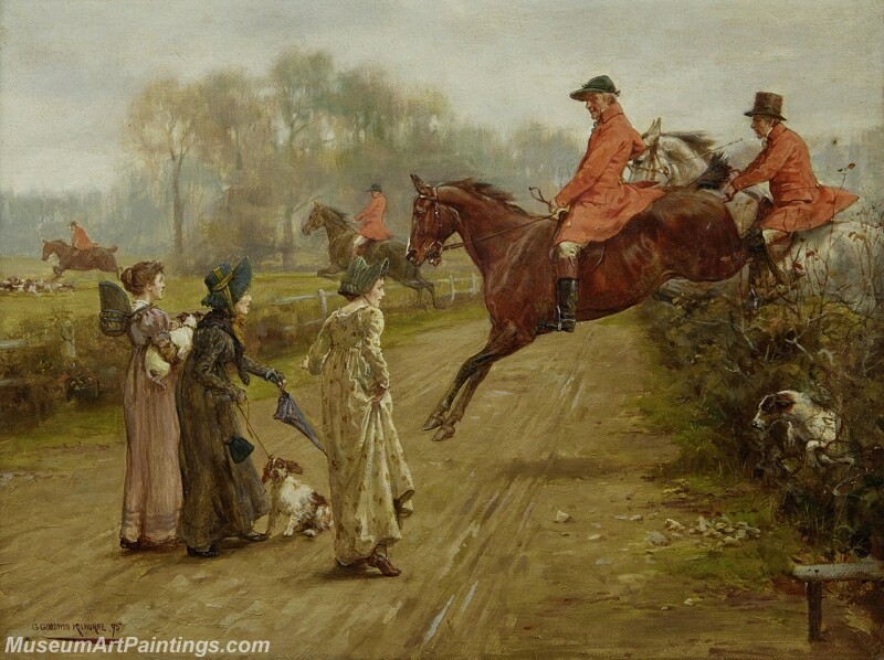 Watching the hunt Painting