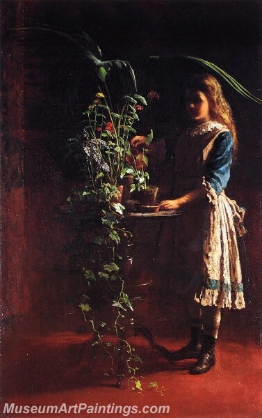 Watering Flowers Painting