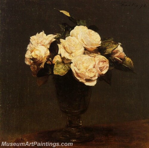 White Roses Painting