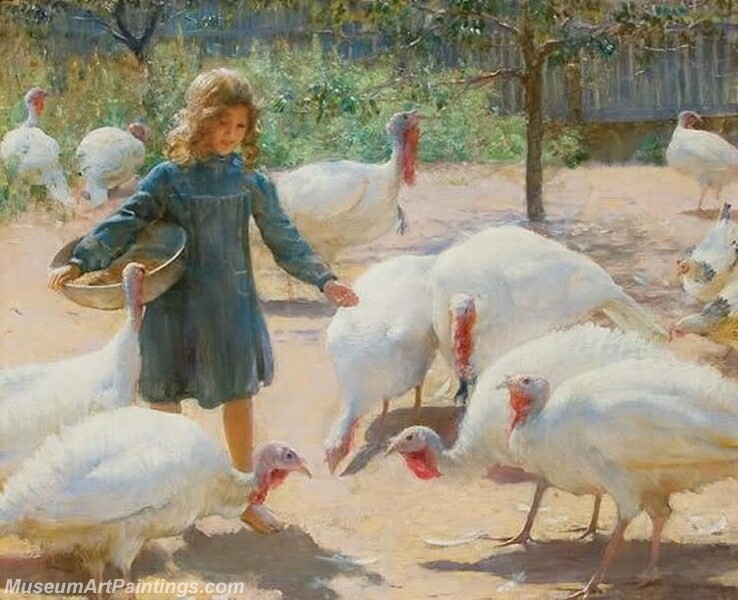 White turkeys Painting