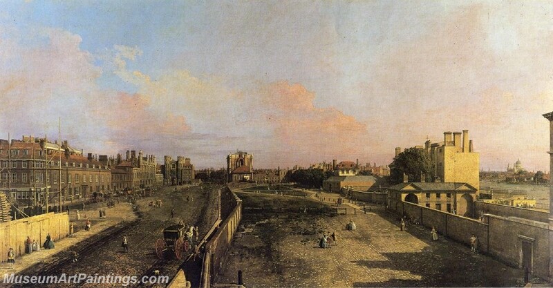 Whitehall and the Privy Garden looking North Painting