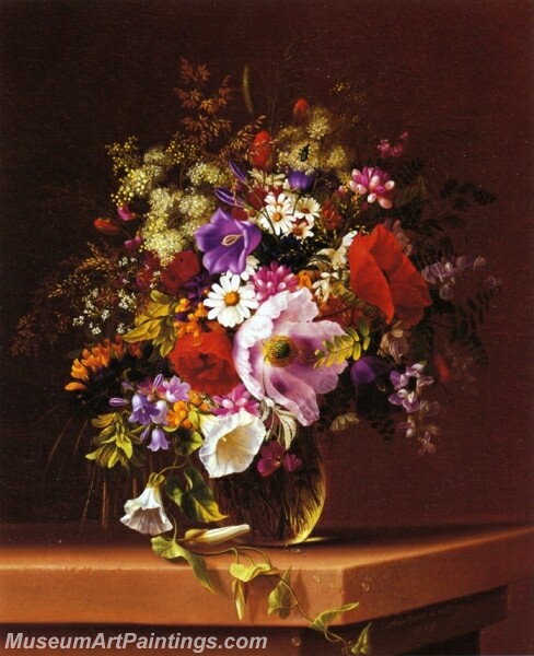 Wildflowers in a Glass Vase Painting