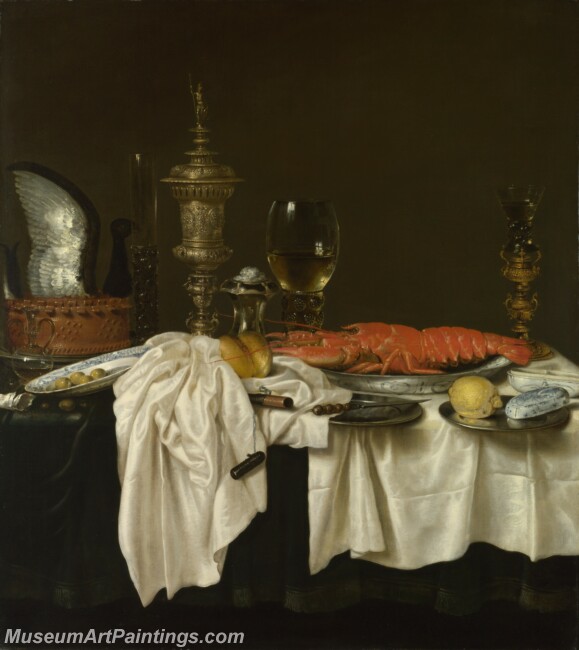 Willem Claesz Heda Still Life with a Lobster Painting