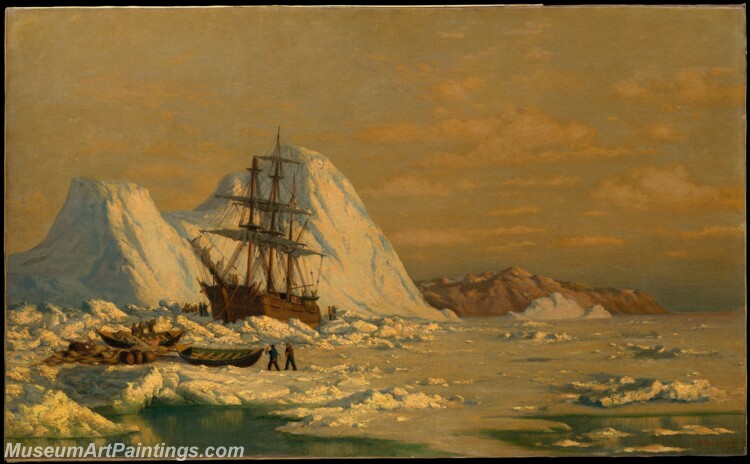 William Bradford An Incident of Whaling Painting