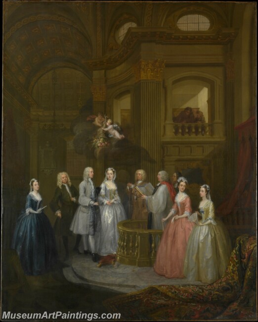 William Hogarth The Wedding of Stephen Beckingham and Mary Cox Painting