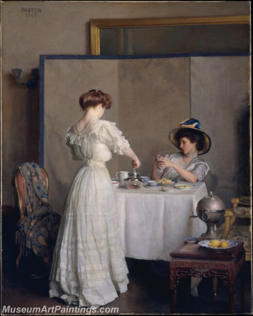 William McGregor Paxton Tea Leaves Painting