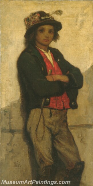 William Morris Hunt Italian Boy Painting