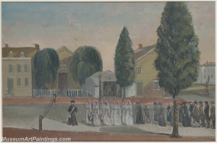 William P Chappel Infant Funeral Procession Painting