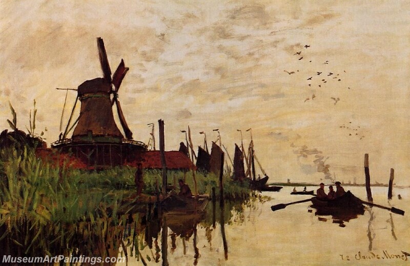 Windmill at Zaandam Painting