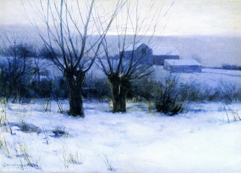 Winter Orchard Painting