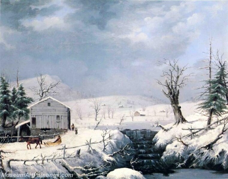 Winter in New England Painting