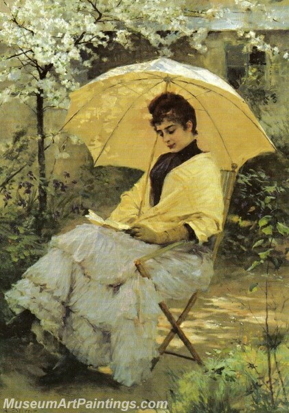 Woman and Parasol Painting