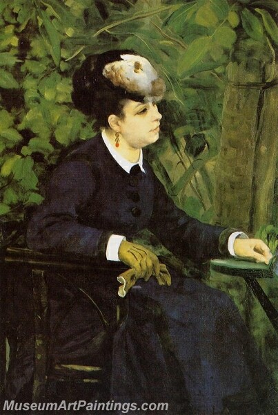 Woman in a Garden Painting