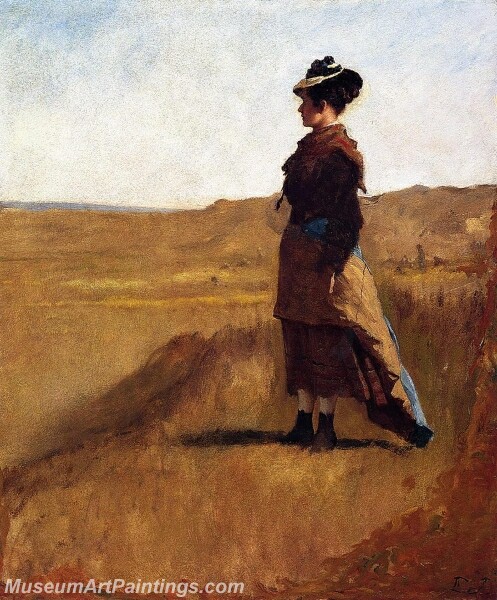 Woman on a Hill Painting