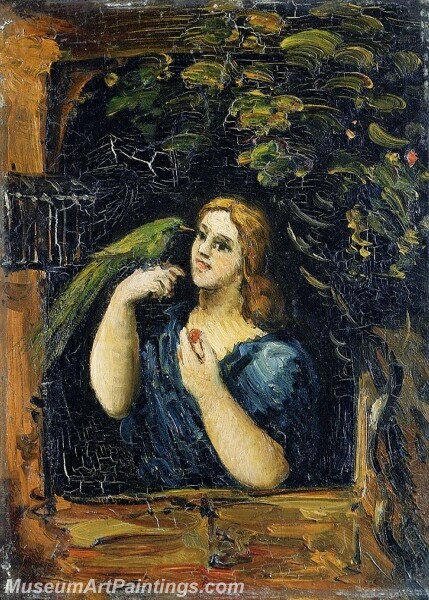 Woman with Parrot Painting