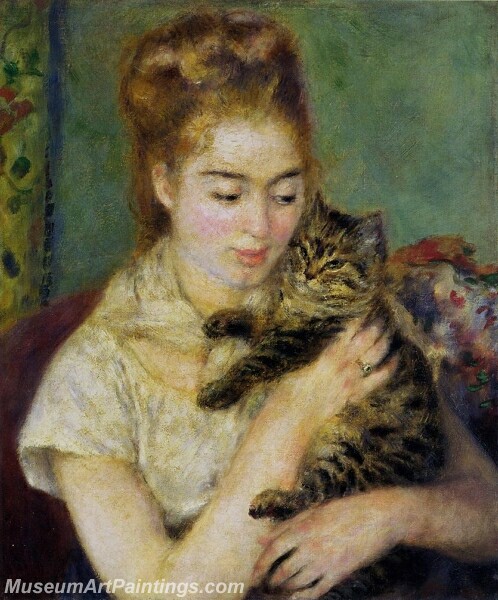 Woman with a Cat Painting