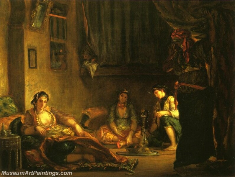 Women of Algiers in Their Apartmente Painting