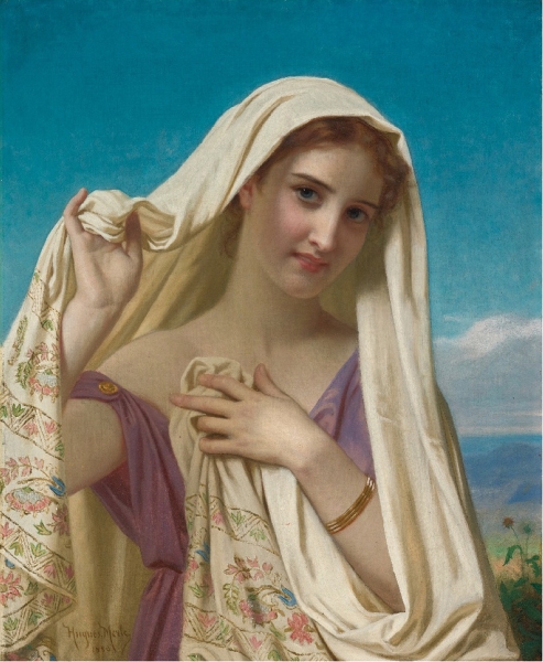 Young Girl in a Veil by Hugues Merle