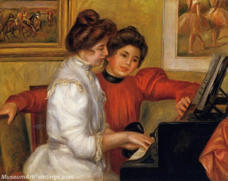 Young Girls at the Piano Painting