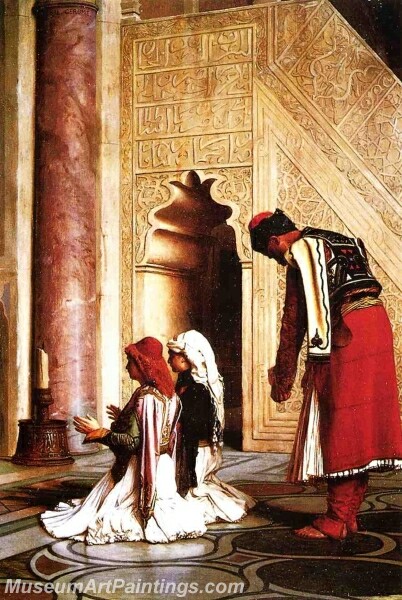 Young Greeks in a Mosque Painting