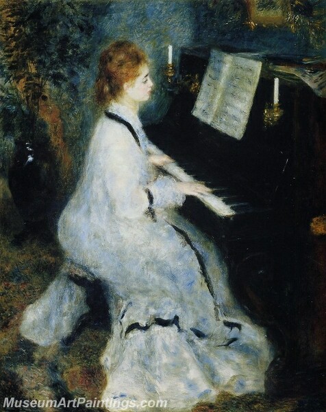 Young Woman at the Piano Painting